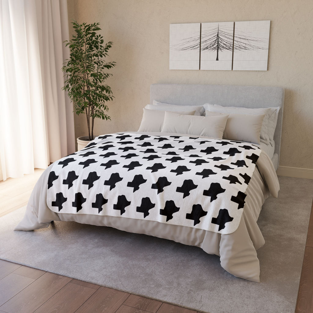 The Texas Club Texas Pattern Sherpa Blanket