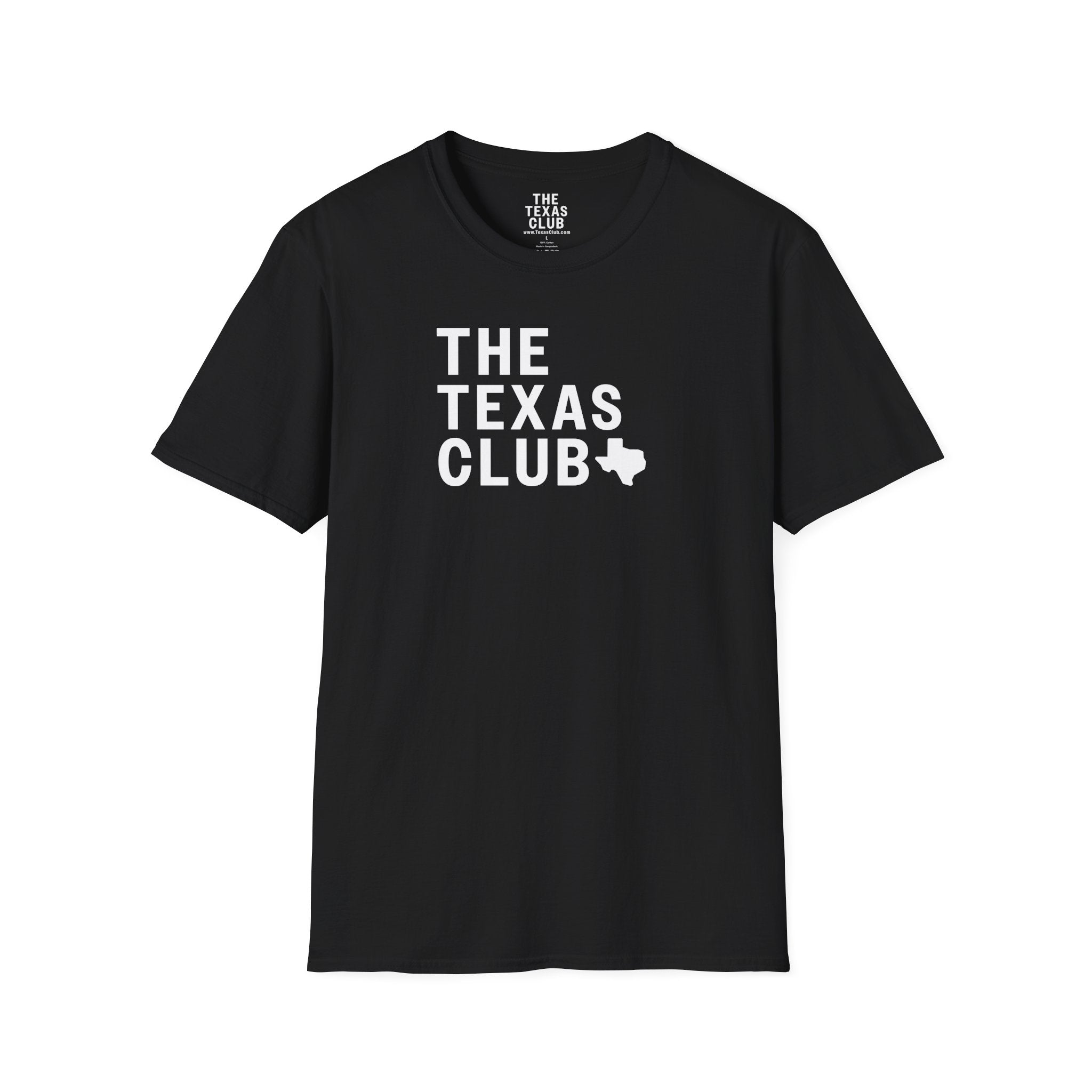 The Texas Club Men's Official Logo Black Text T-Shirt