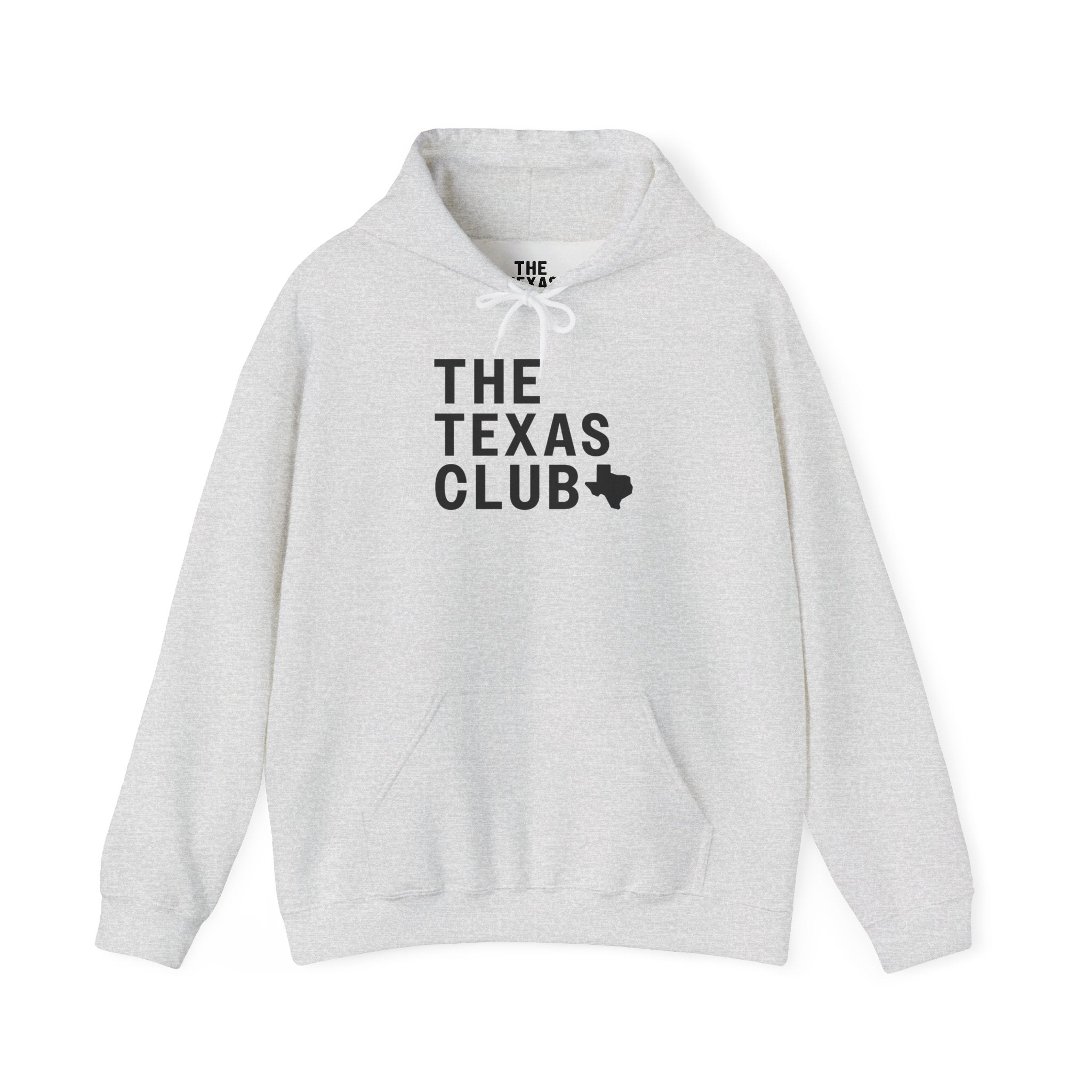 The Texas Club Men's Official Logo Black Font Hoodie