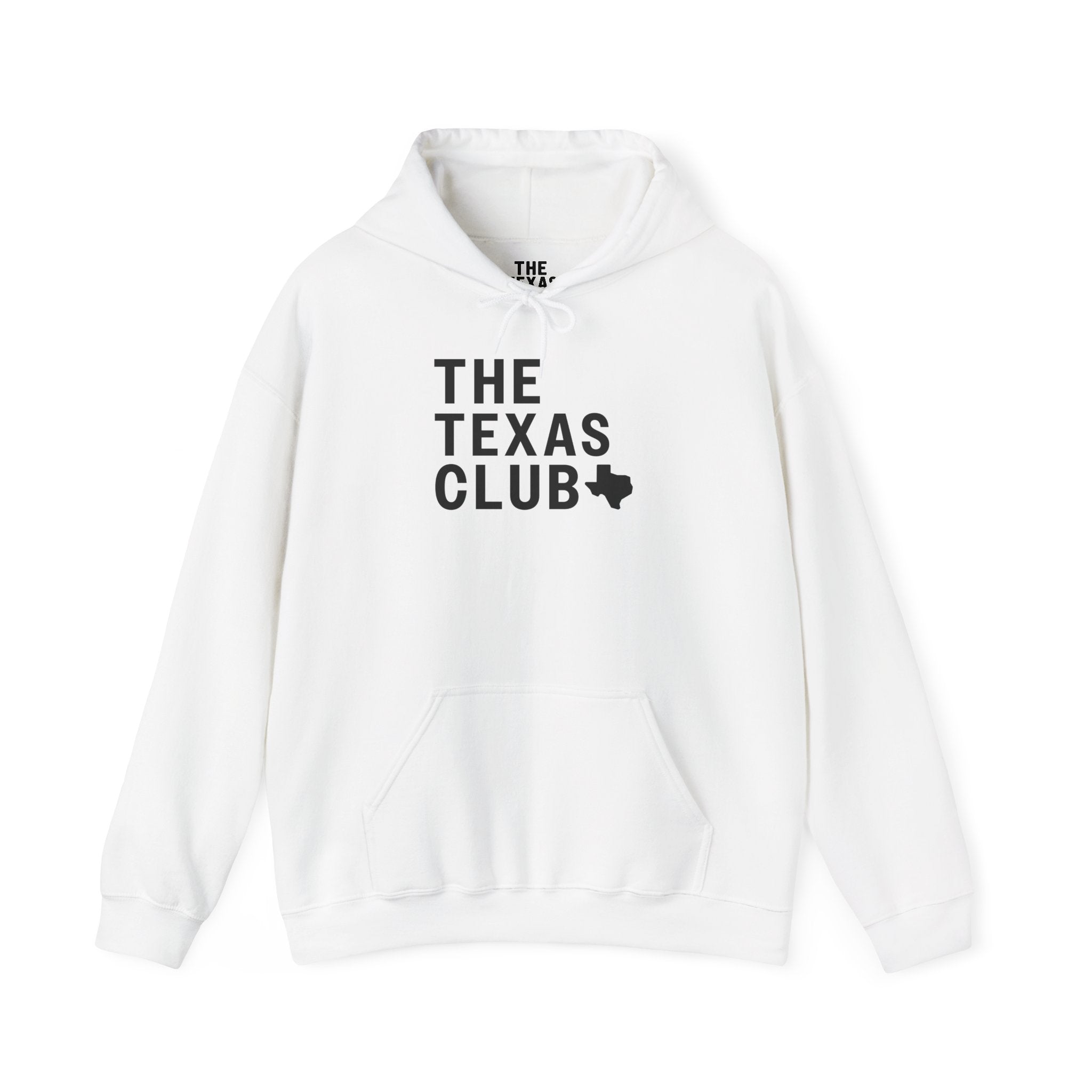The Texas Club Men's Official Logo Black Font Hoodie