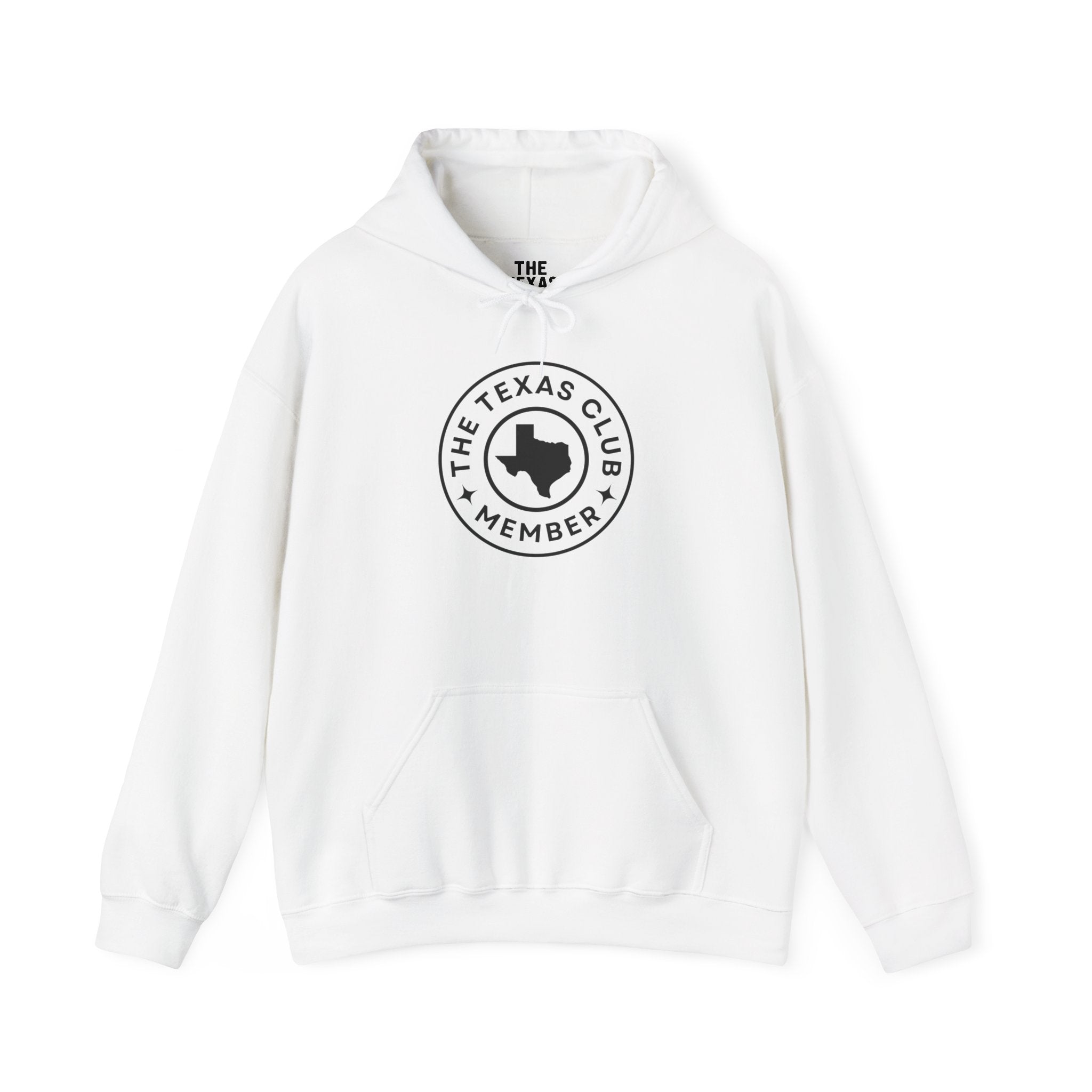 The Texas Club Men's Circle Logo Black Font Hoodie