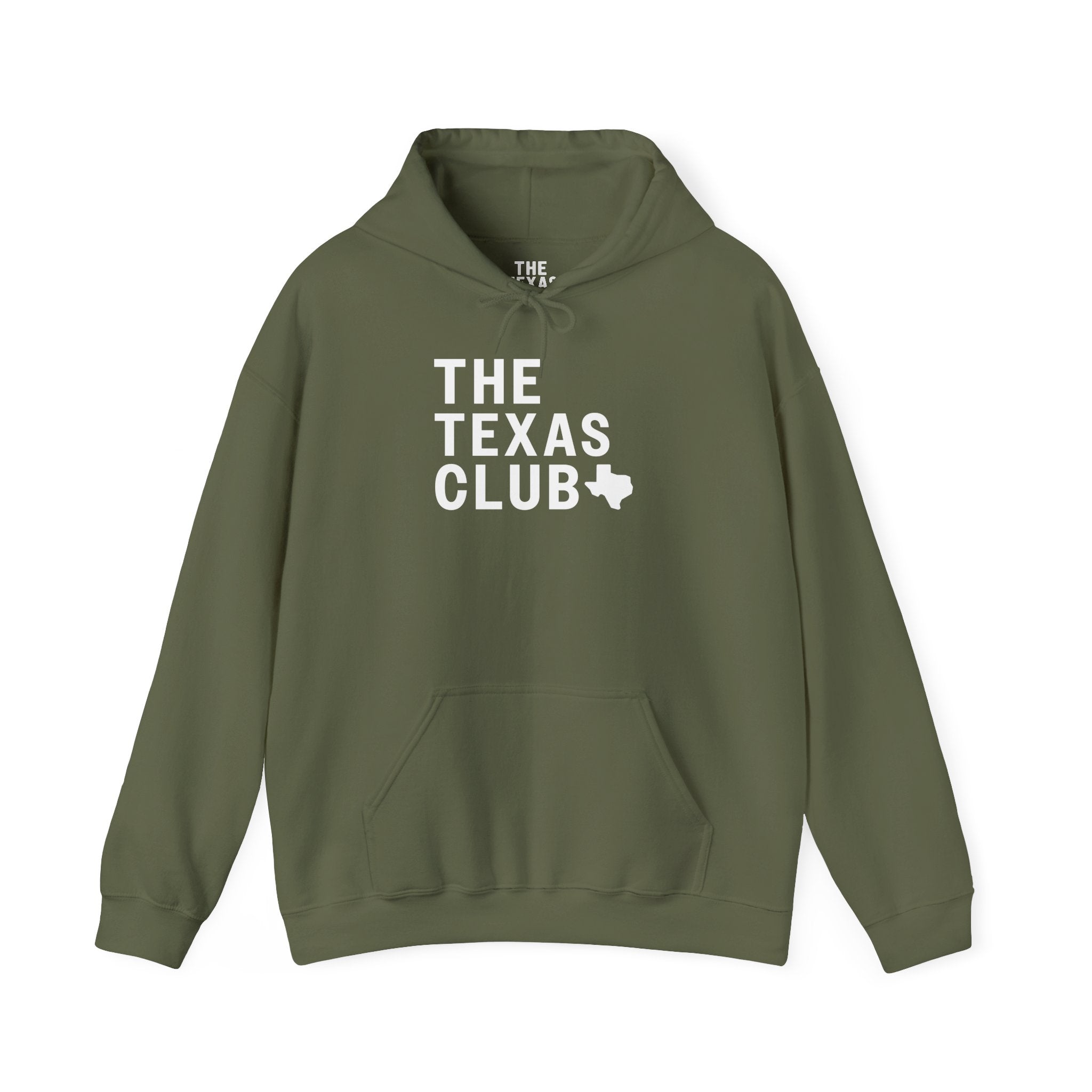 The Texas Club Men's Official Logo White Font Hoodie