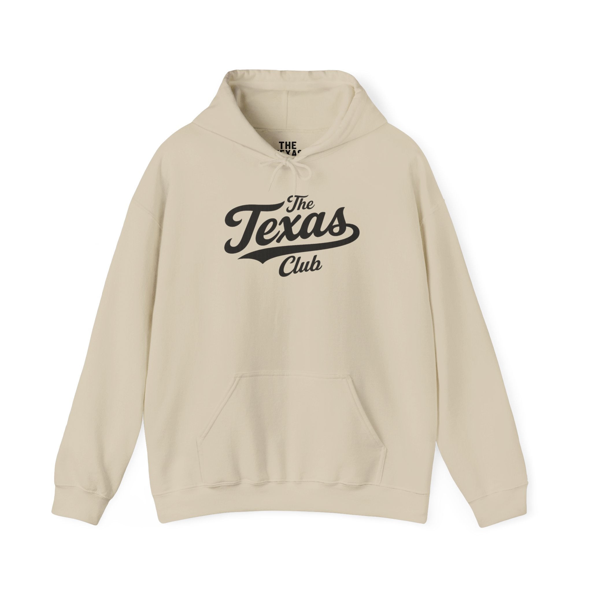 The Texas Club Men's Jersey Logo Black Font Hoodie