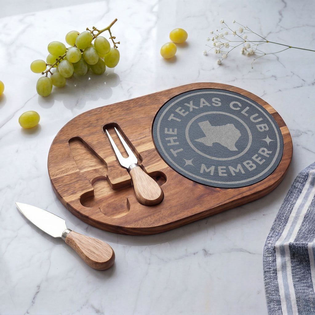 The Texas Club Engraved Charcuterie Board