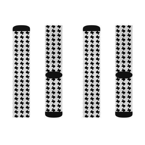 The Texas Club Black Texas Pattern Socks