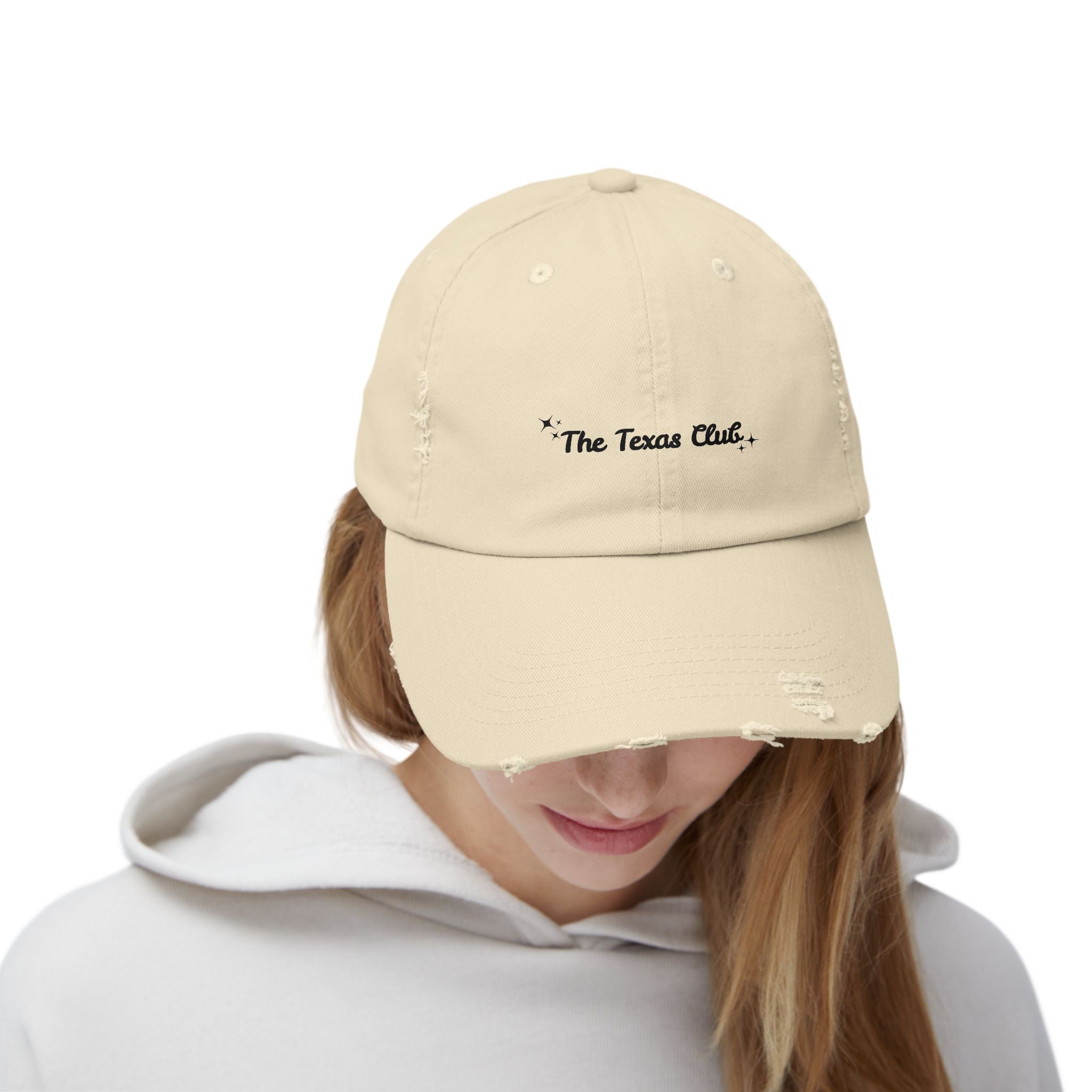 The Texas Club Sparkle Distressed Baseball Hat
