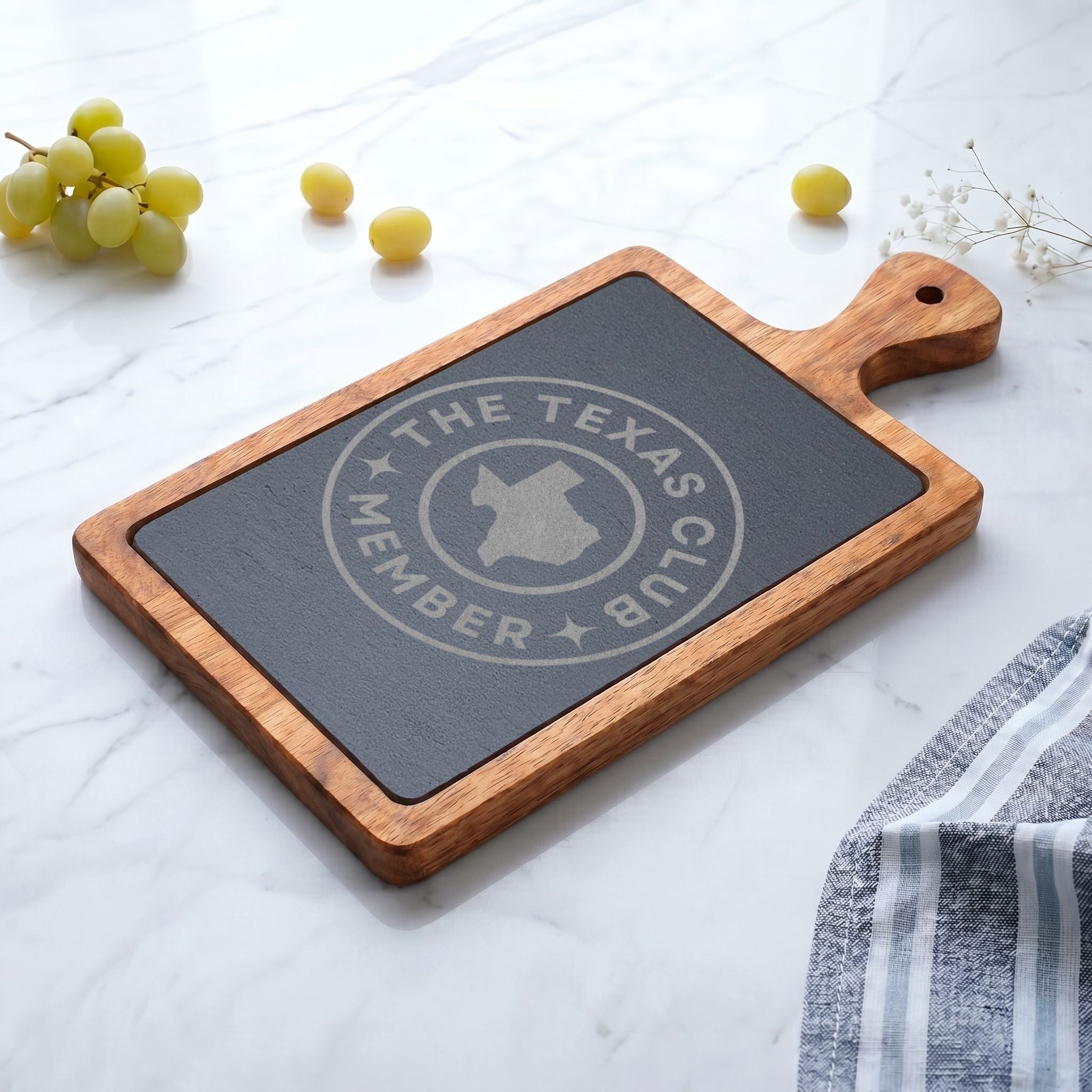 The Texas Club Engraved Charcuterie Board