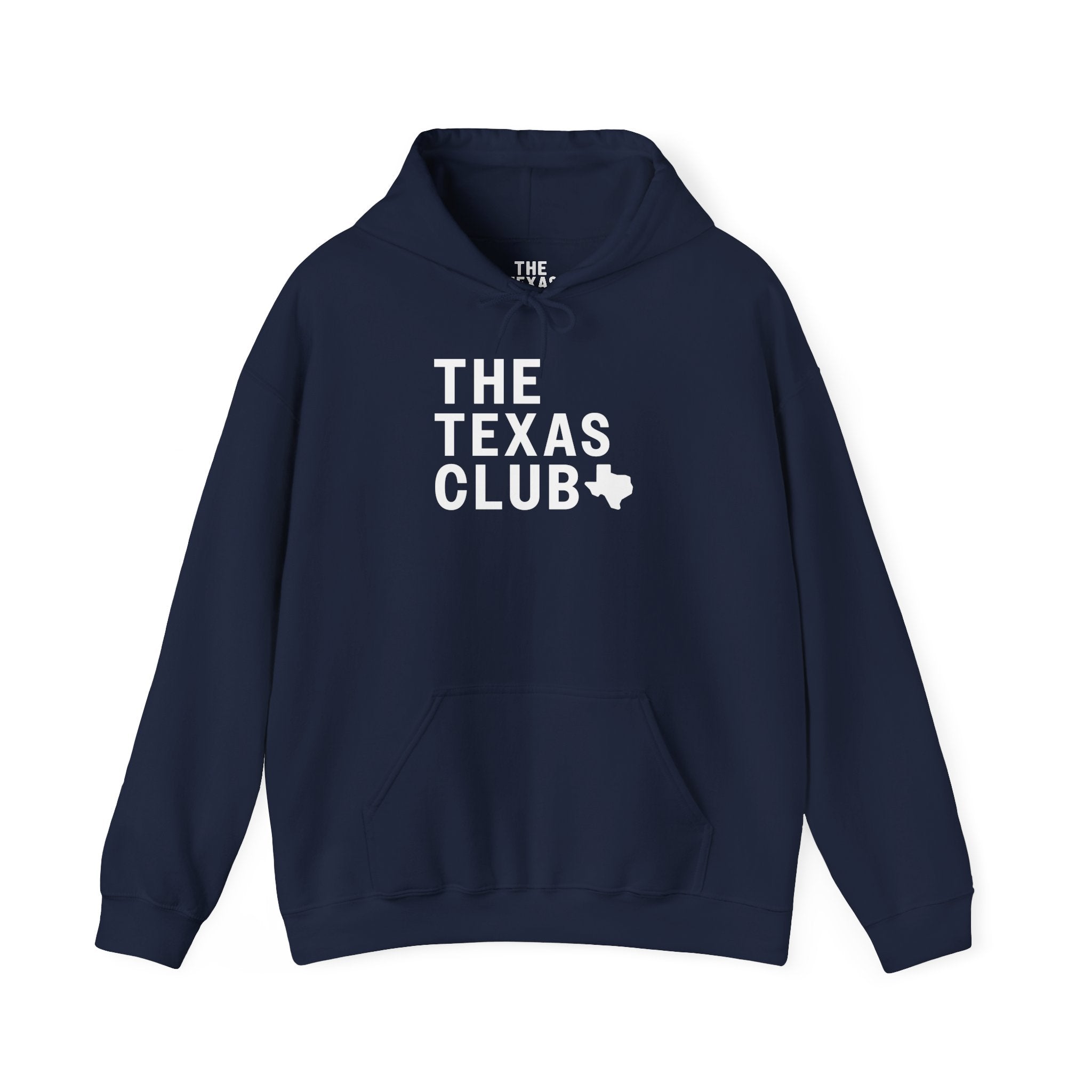 The Texas Club Men's Official Logo White Font Hoodie