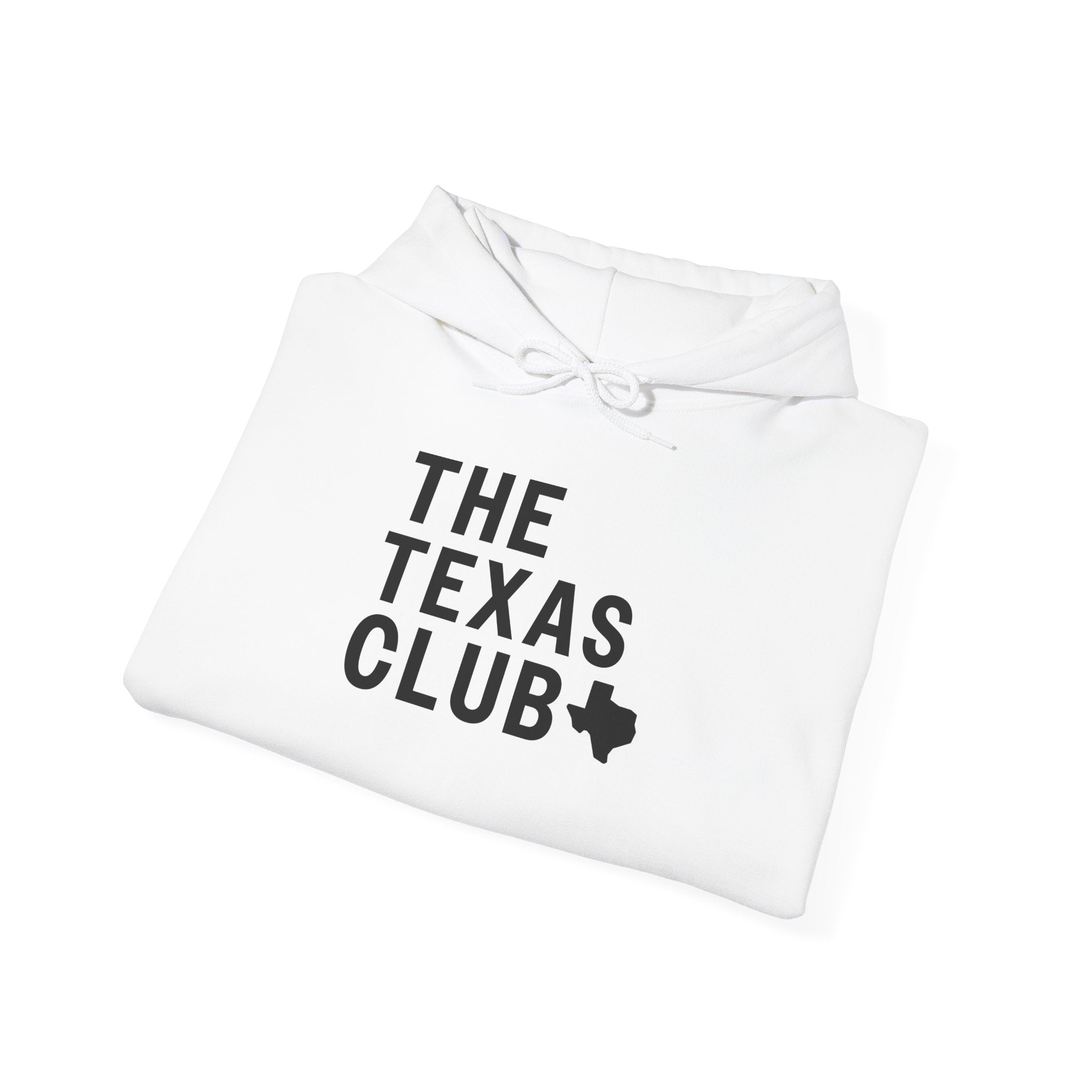 The Texas Club Men's Official Logo Black Font Hoodie