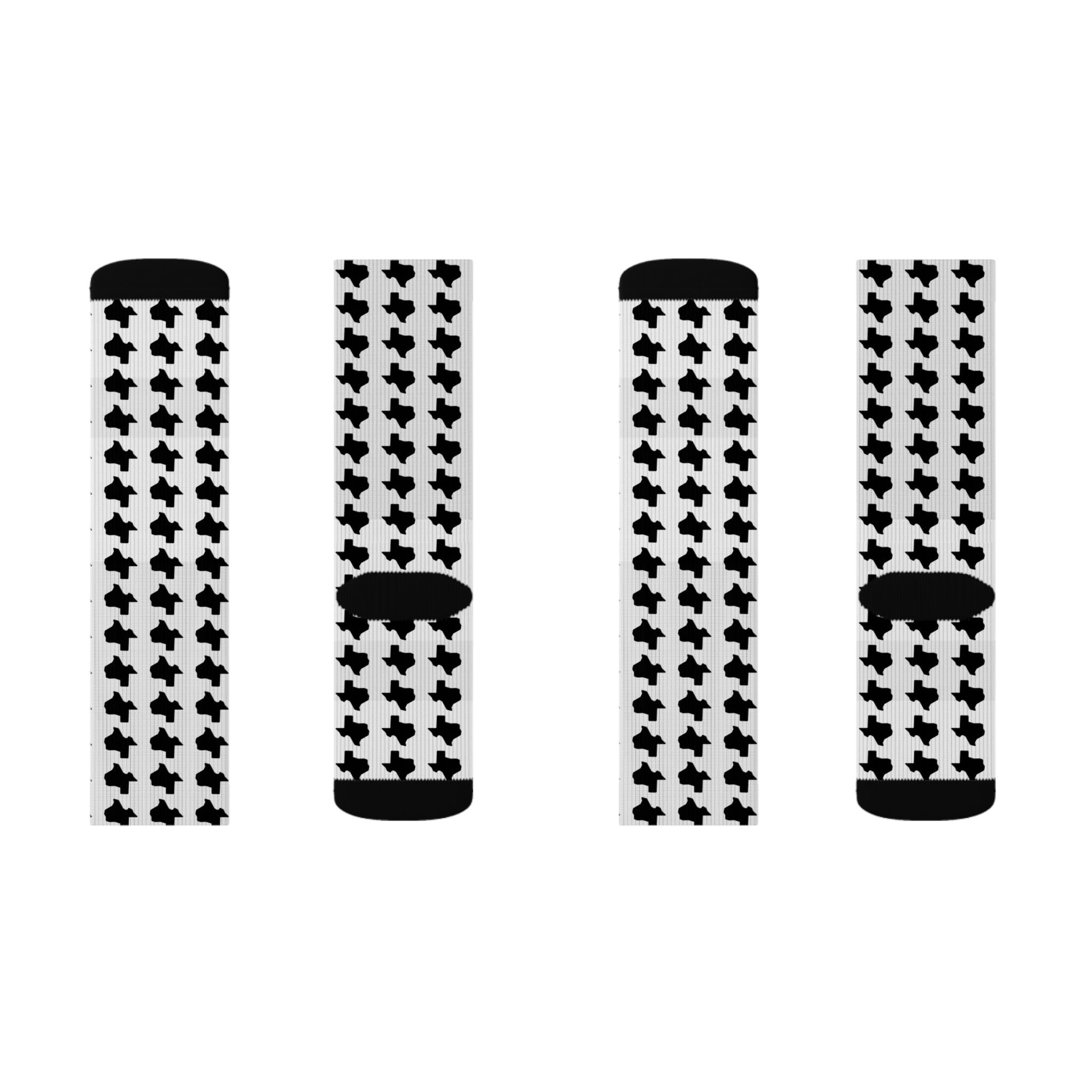 The Texas Club Black Texas Pattern Socks