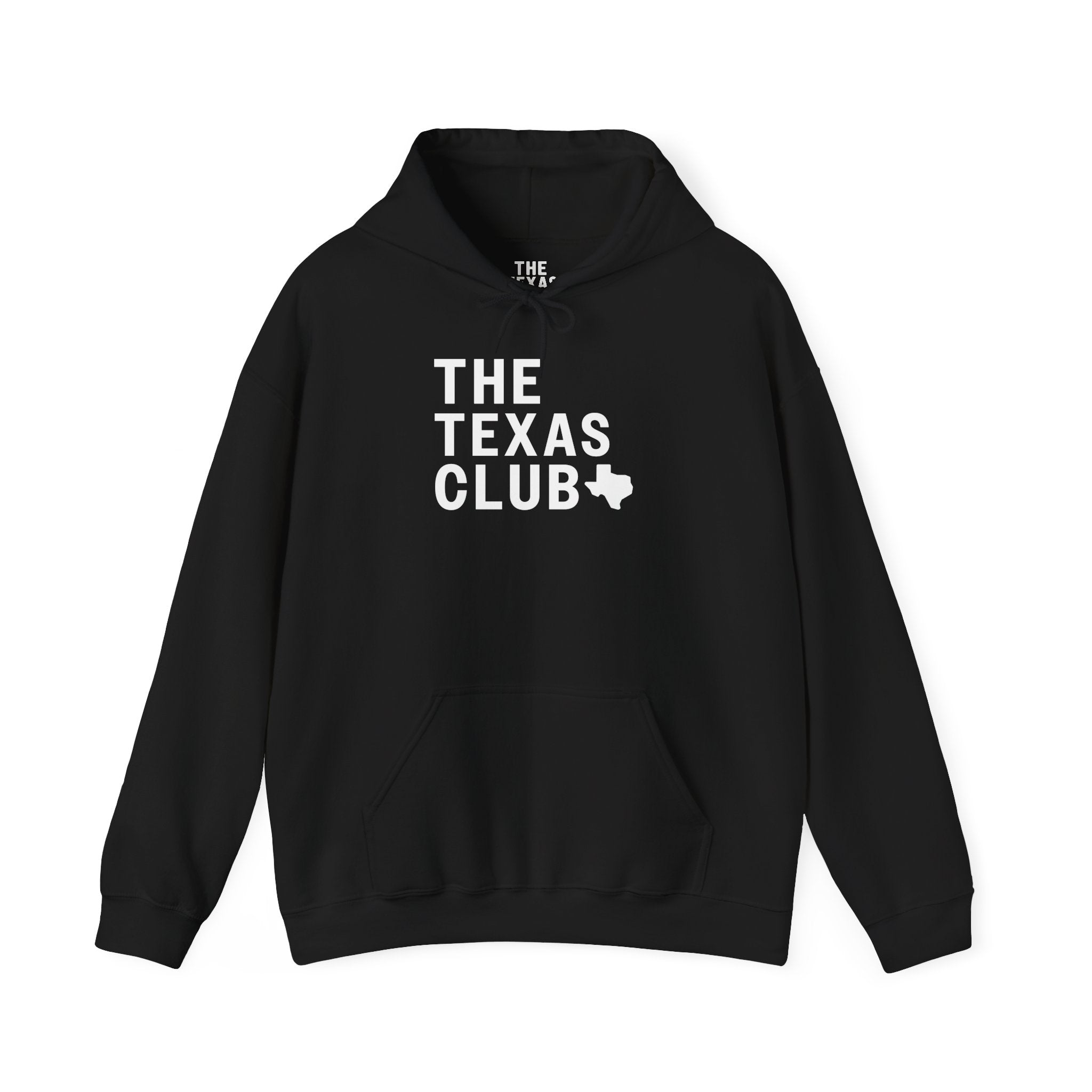 The Texas Club Men's Official Logo White Font Hoodie