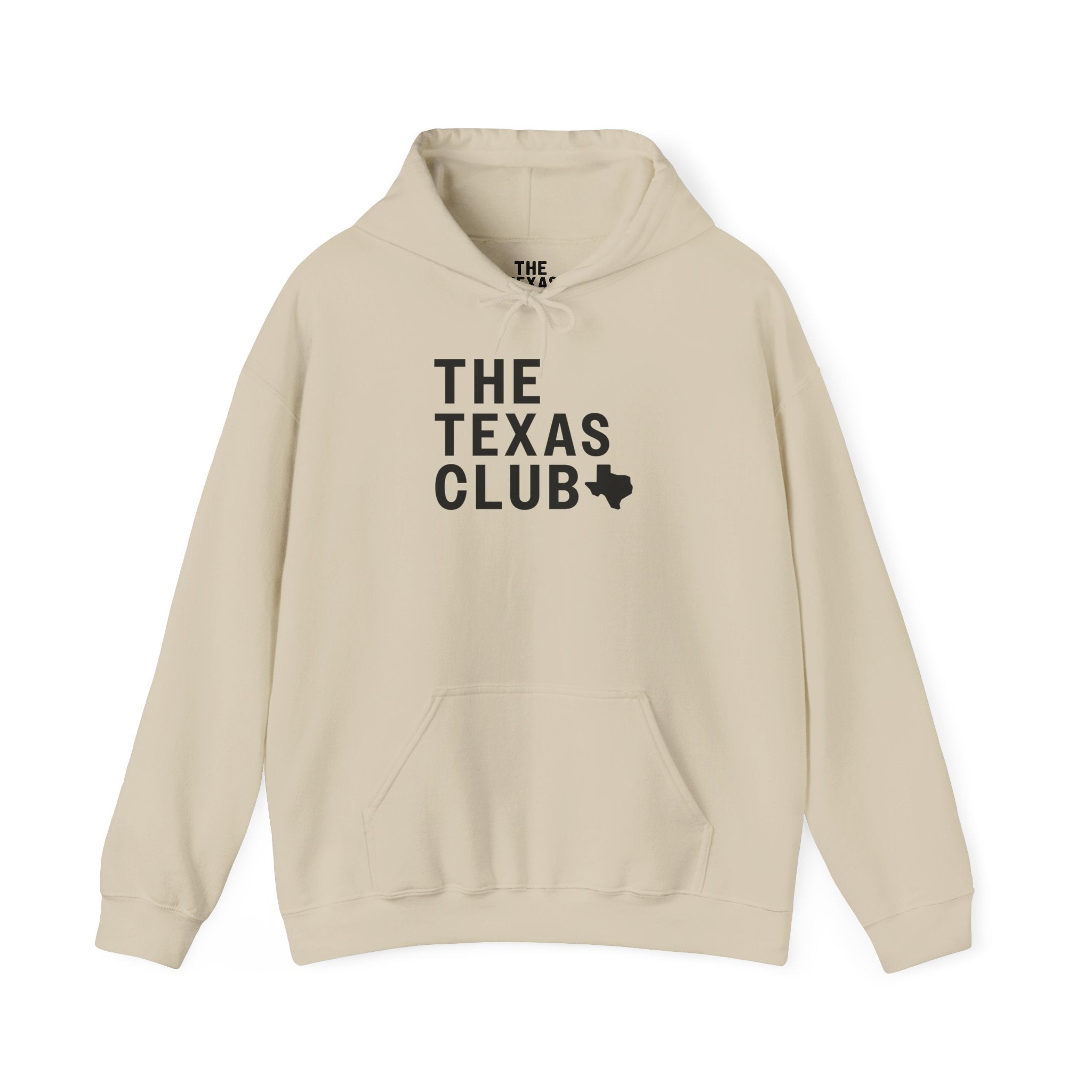 The Texas Club Men's Official Logo Black Font Hoodie
