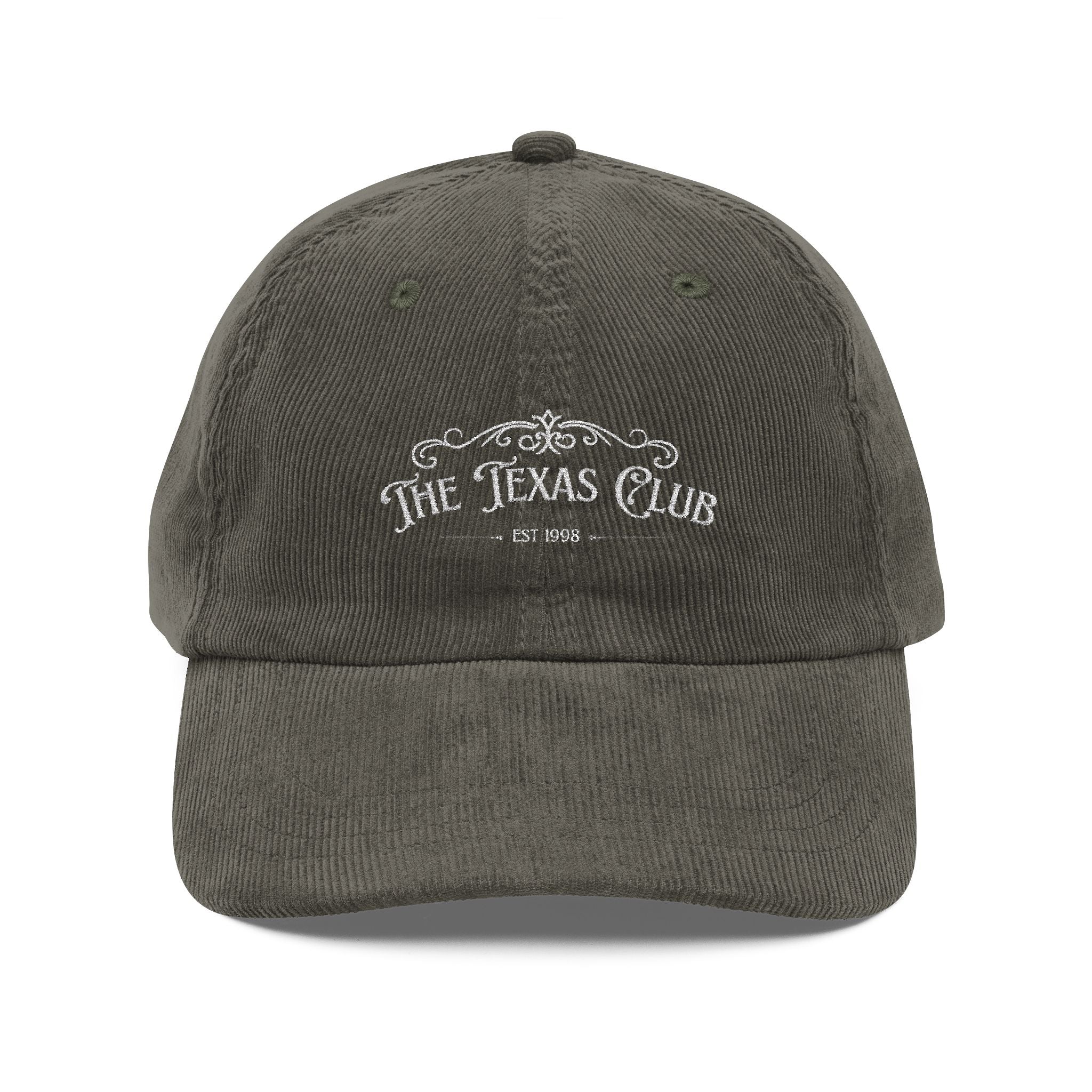 The Texas Club Corduroy Embroidered Vintage Hat