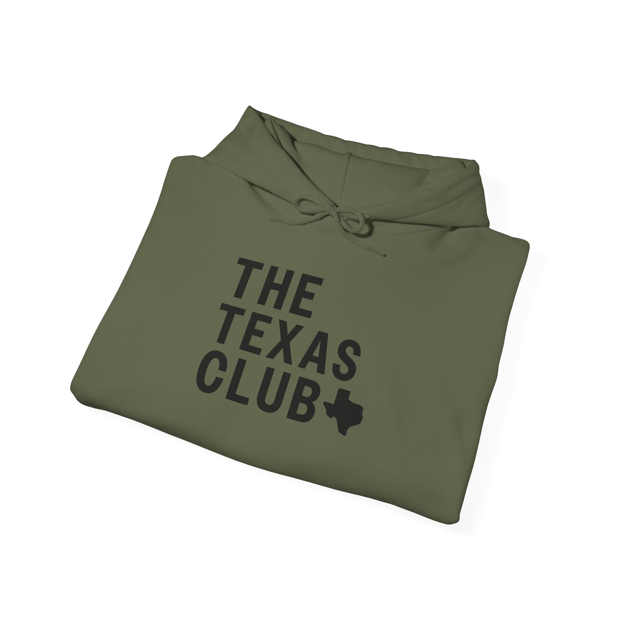 The Texas Club Men's Official Logo Black Font Hoodie