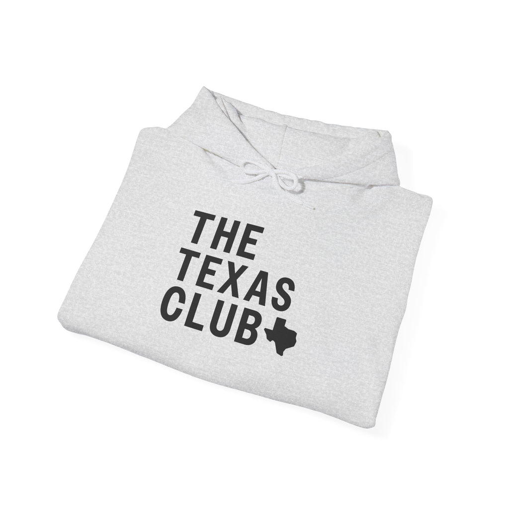 The Texas Club Men's Official Logo Black Font Hoodie