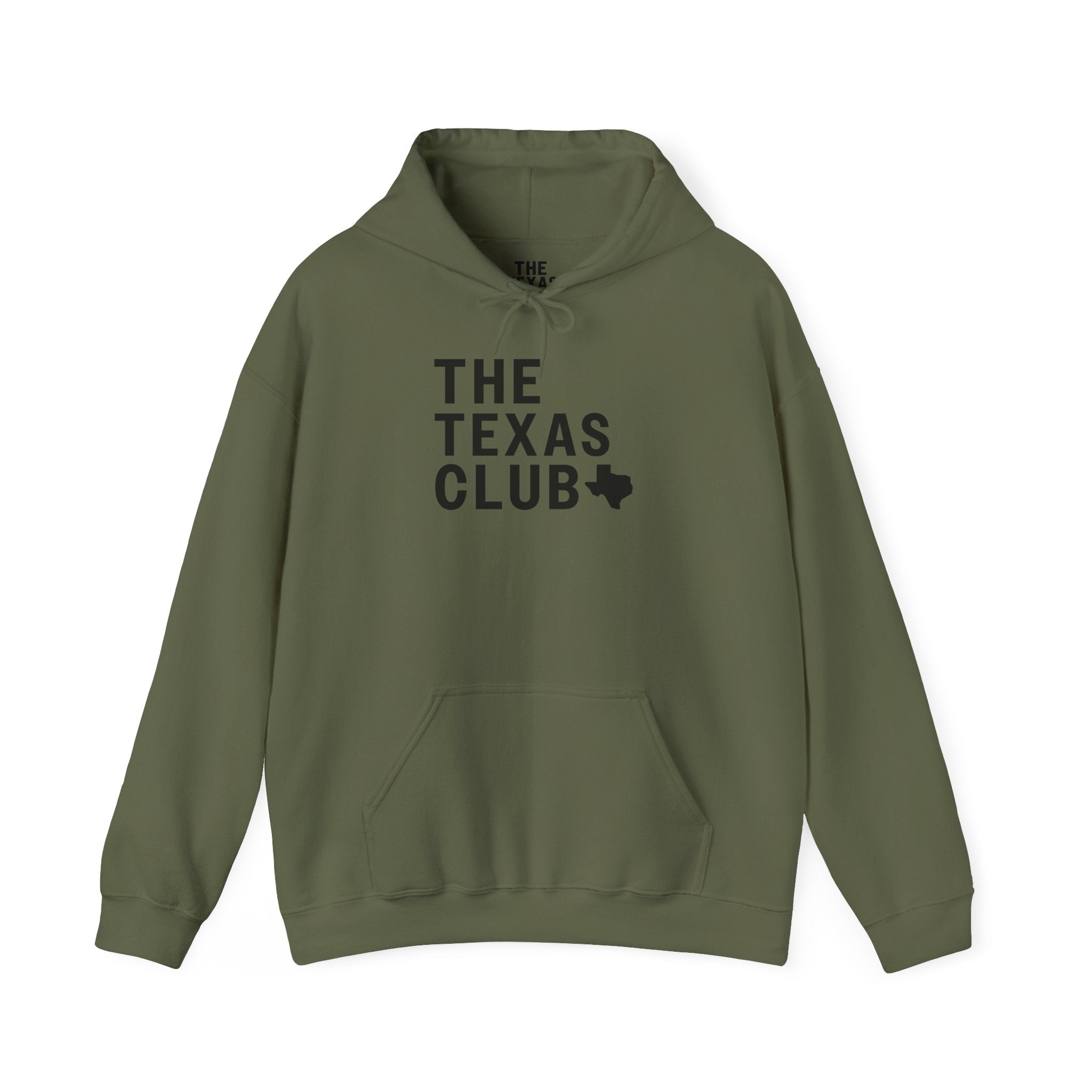 The Texas Club Men's Official Logo Black Font Hoodie